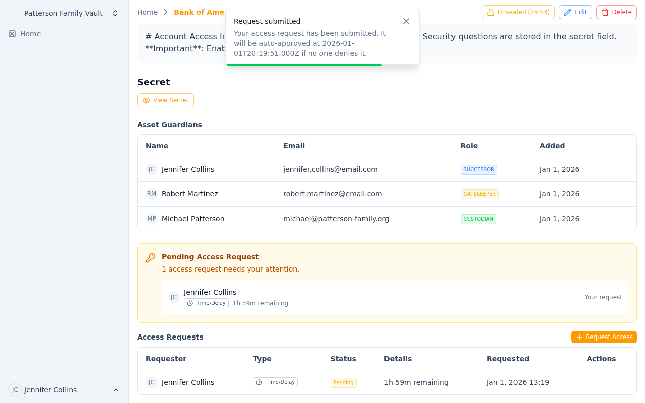 Audit trail dashboard